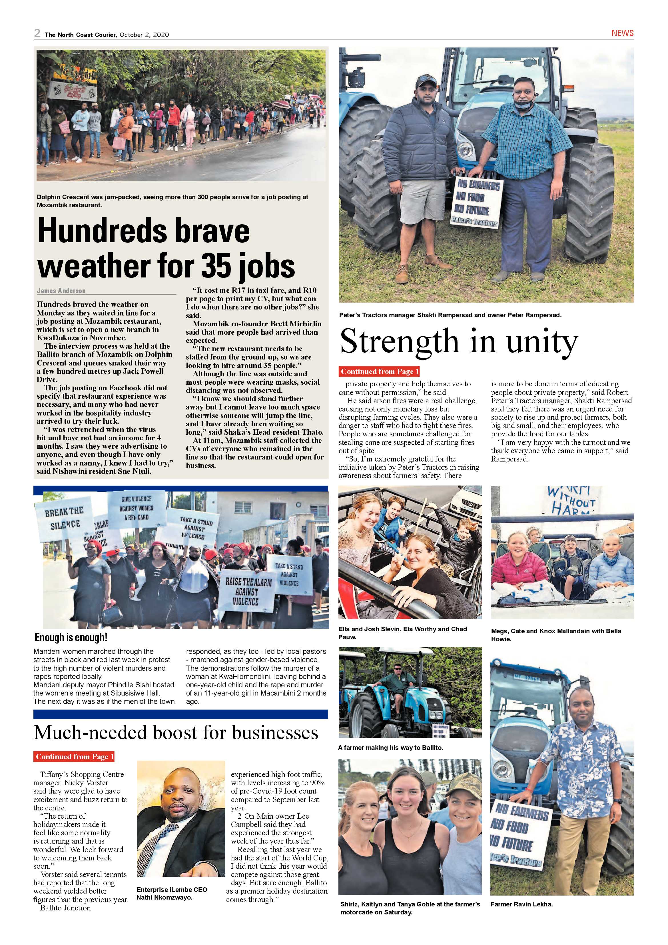 North Coast Courier 02 October 2020 page 2