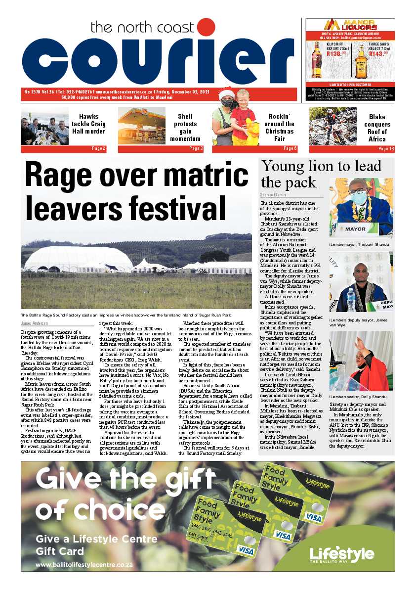 North Coast Courier 03 December 2021 page 1