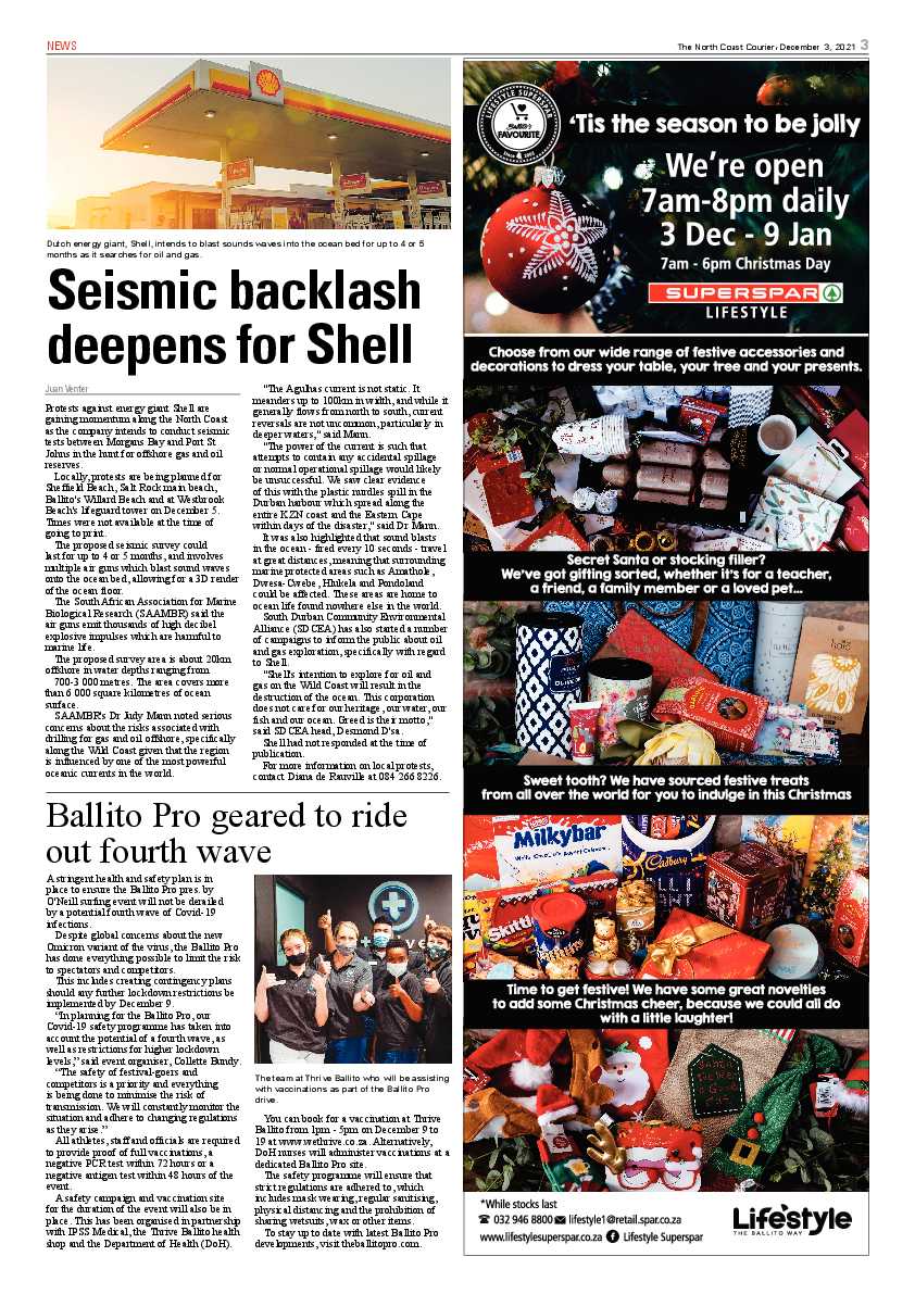 North Coast Courier 03 December 2021 page 3