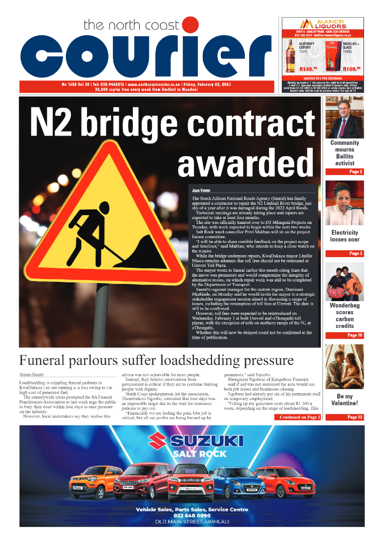 North Coast Courier 03 February 2023 page 1