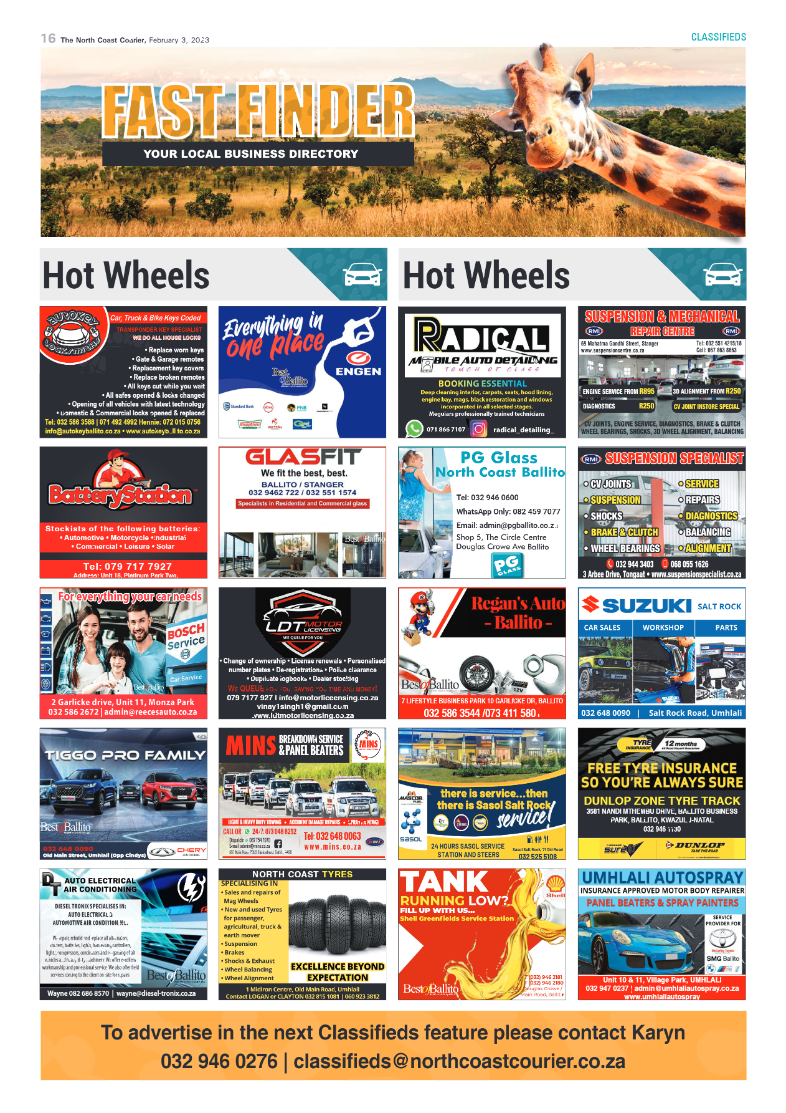 North Coast Courier 03 February 2023 page 16