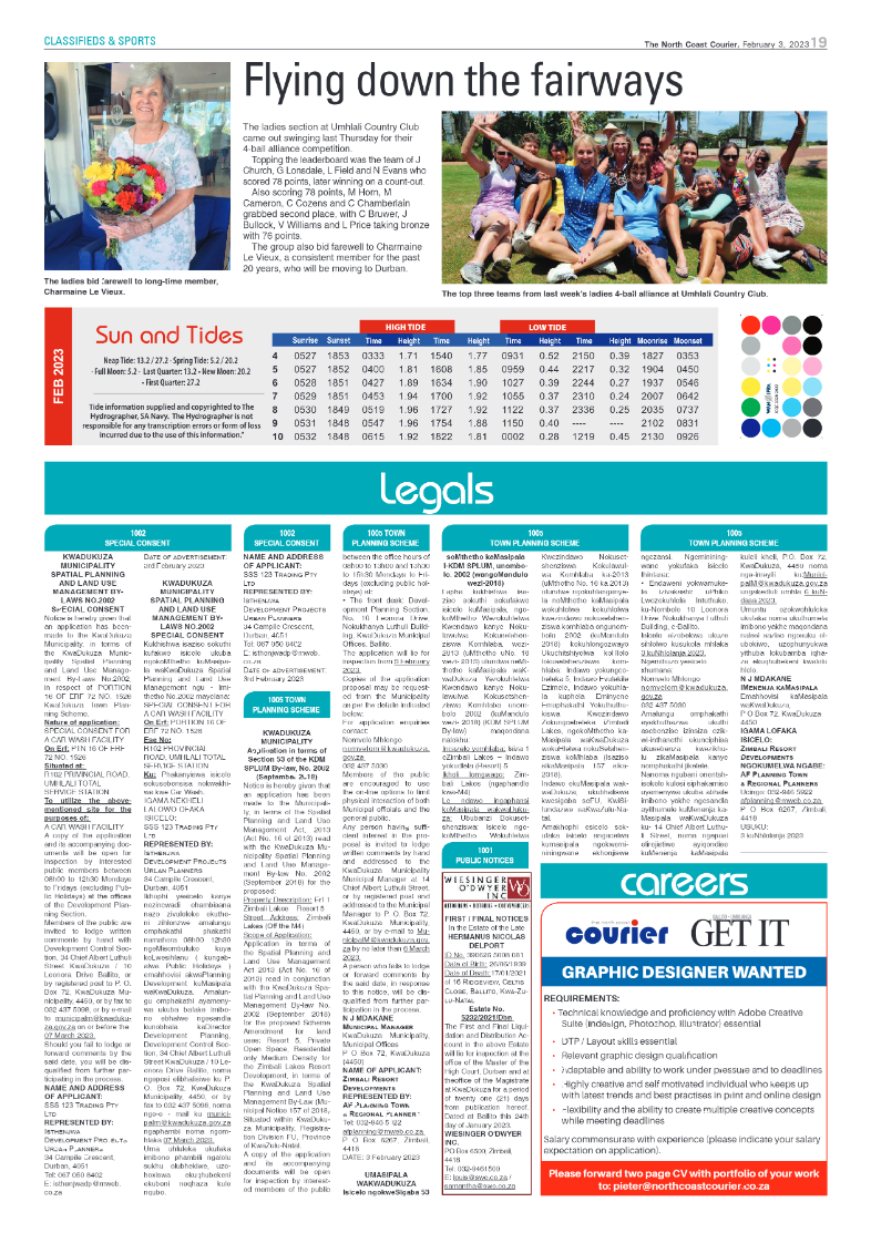 North Coast Courier 03 February 2023 page 19