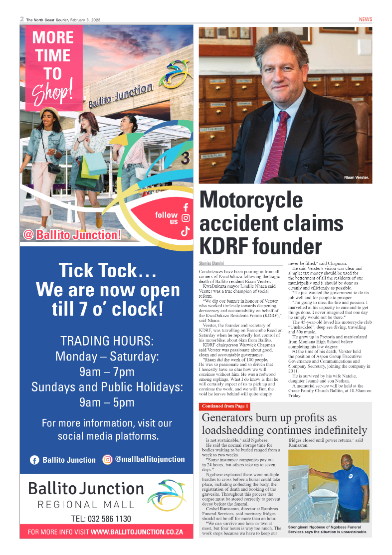 North Coast Courier 03 February 2023 page 2