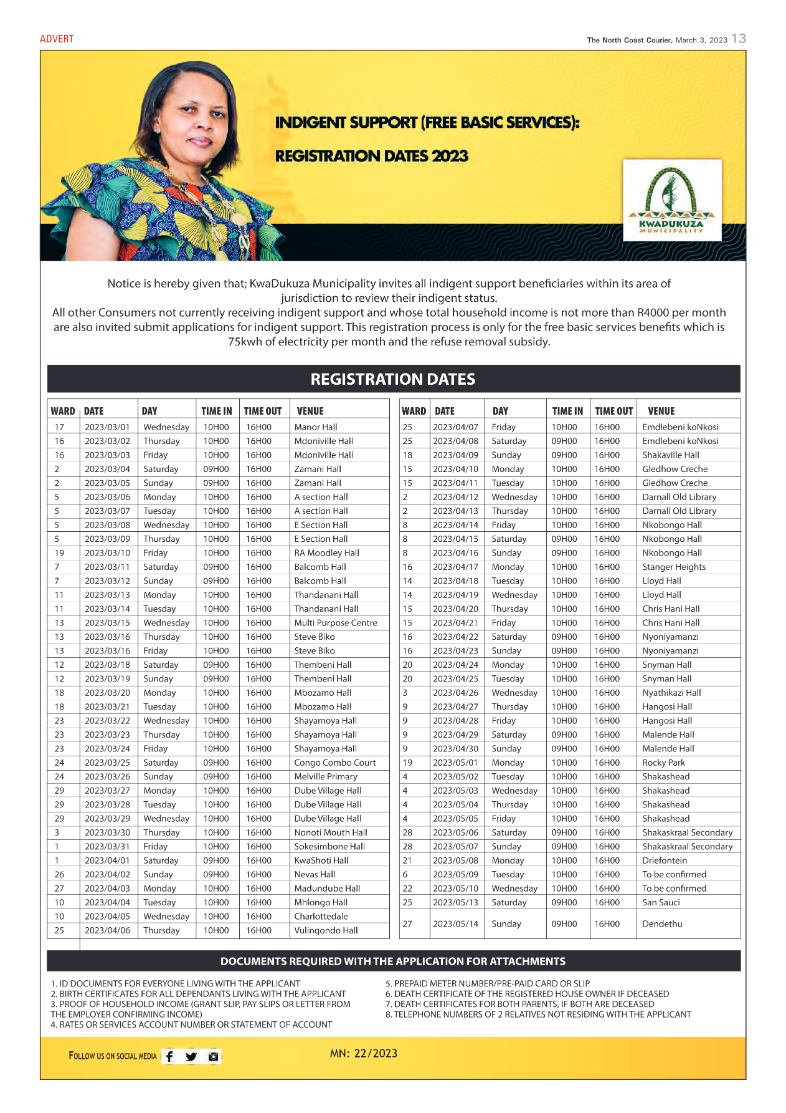 North Coast Courier 03 March 2023 page 13