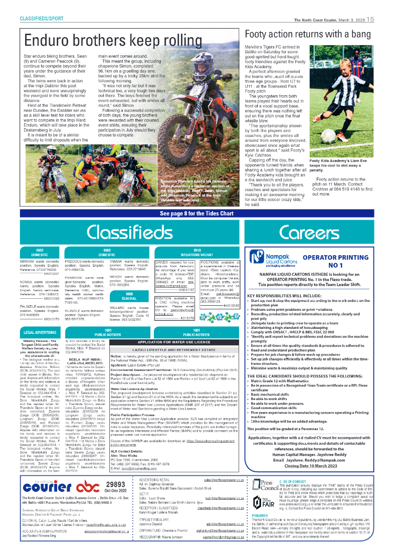 North Coast Courier 03 March 2023 page 15
