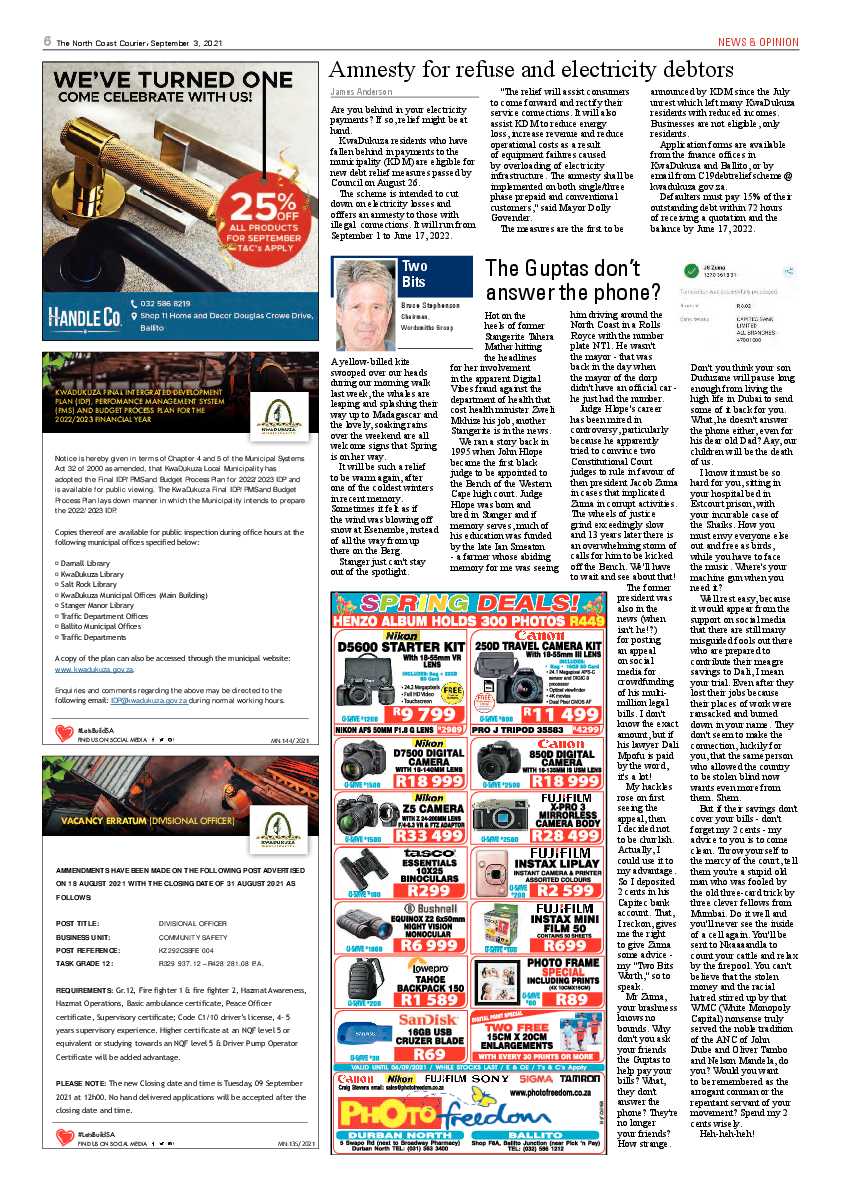 North Coast Courier 03 September 2021 page 6