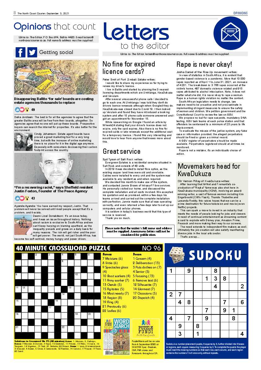 North Coast Courier 03 September 2021 page 8