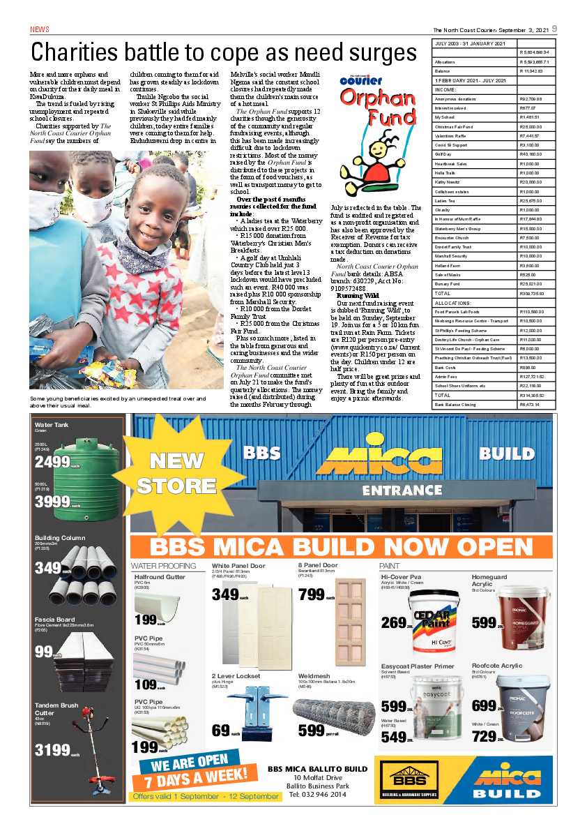 North Coast Courier 03 September 2021 page 9