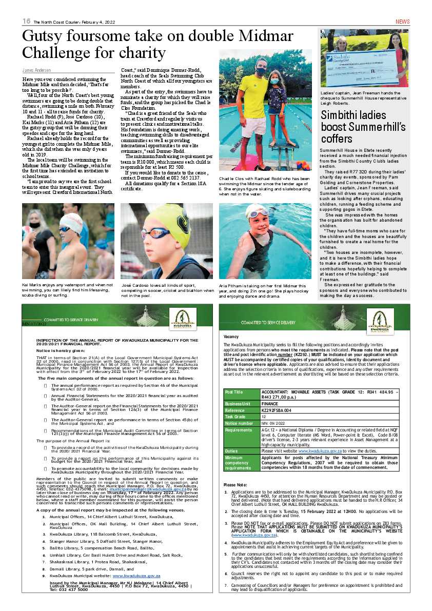North Coast Courier 04 February 2022 page 16