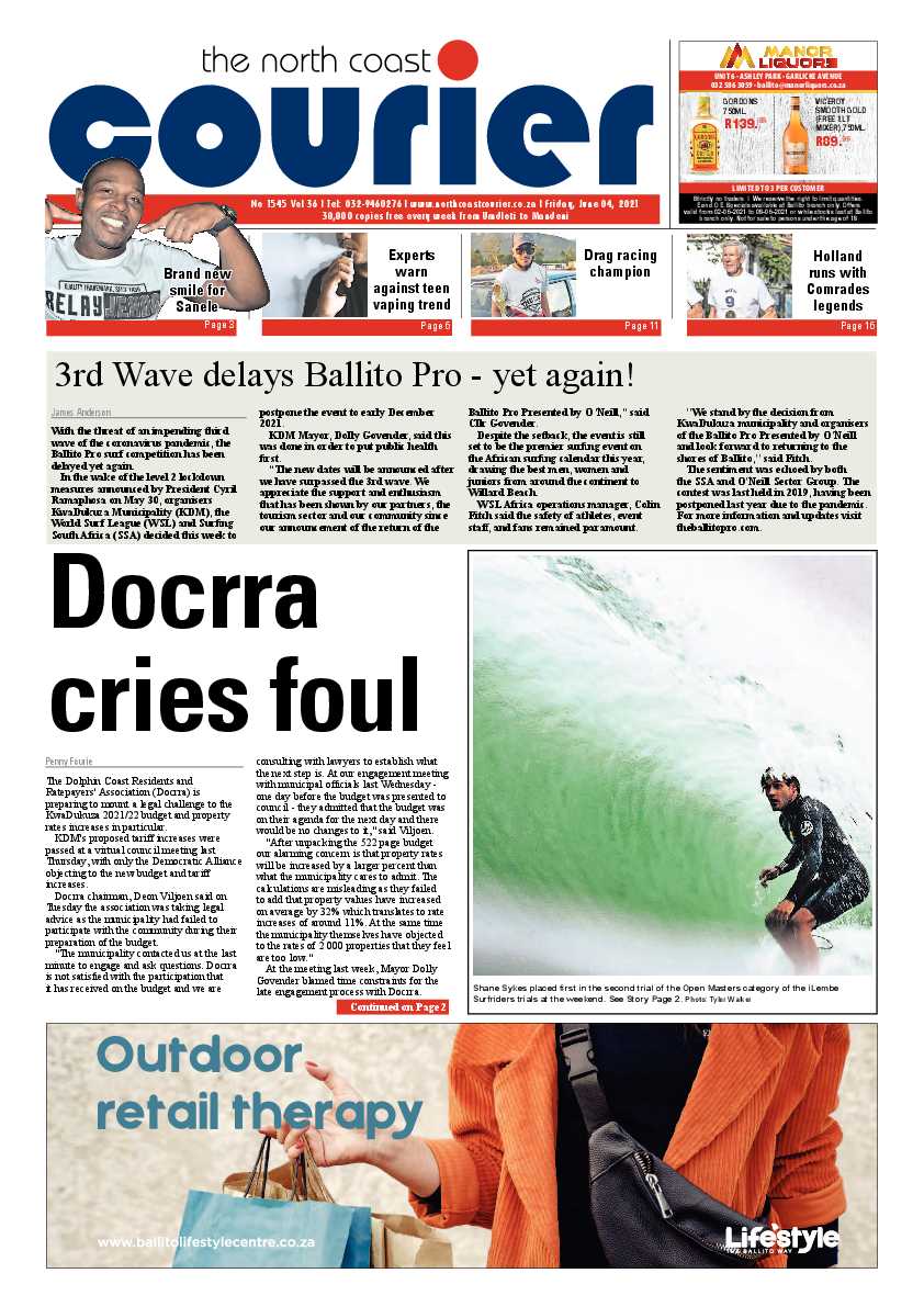 North Coast Courier 04 June 2021 page 1