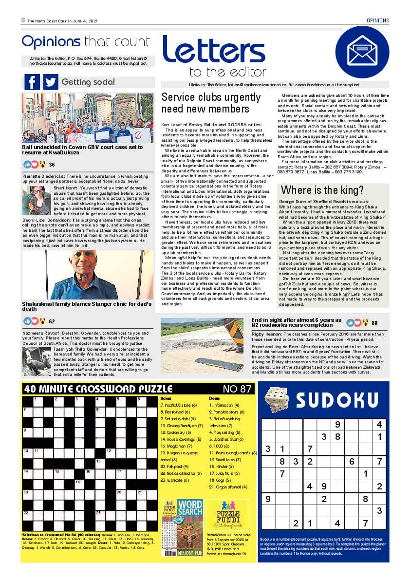 North Coast Courier 04 June 2021 page 8