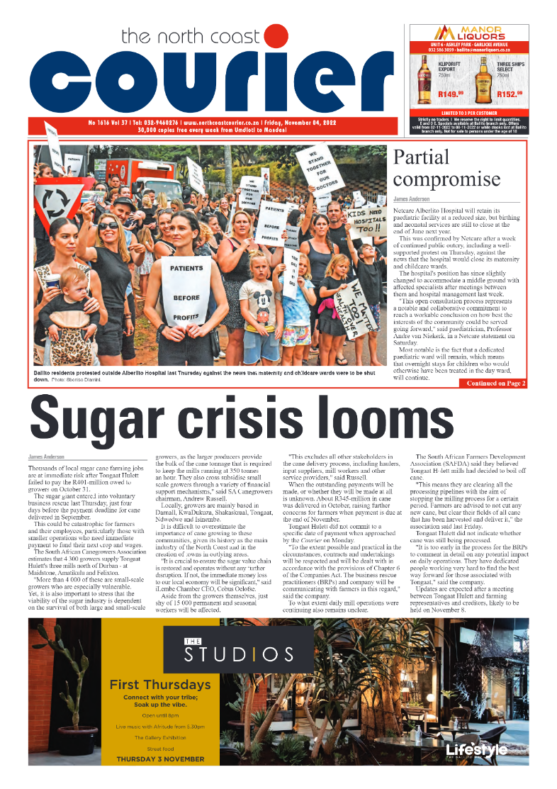 North Coast Courier 04 November 2022 page 1