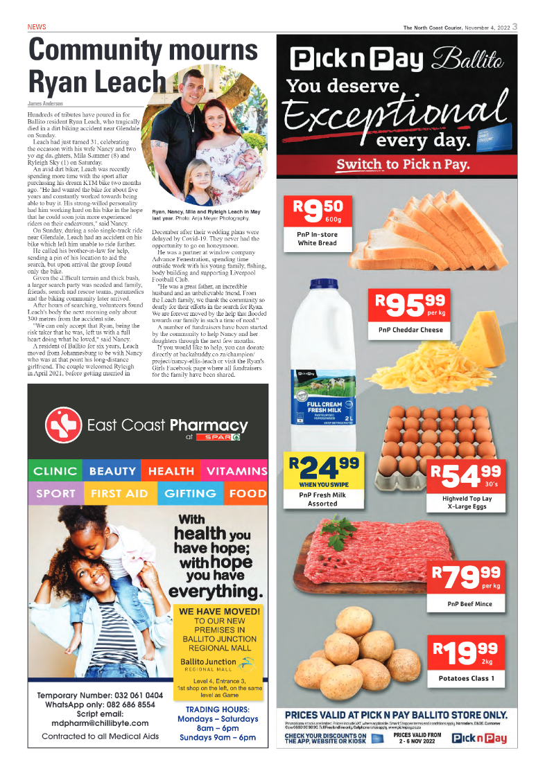 North Coast Courier 04 November 2022 page 3