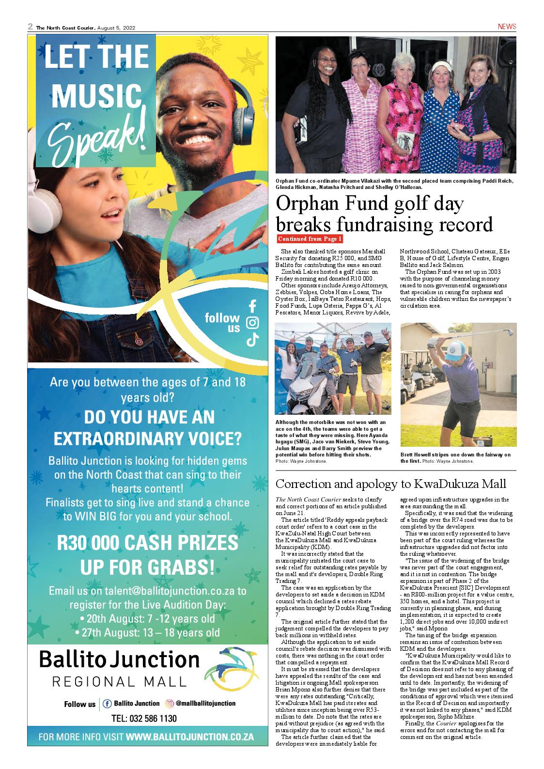 North Coast Courier 05 August 2022 page 2