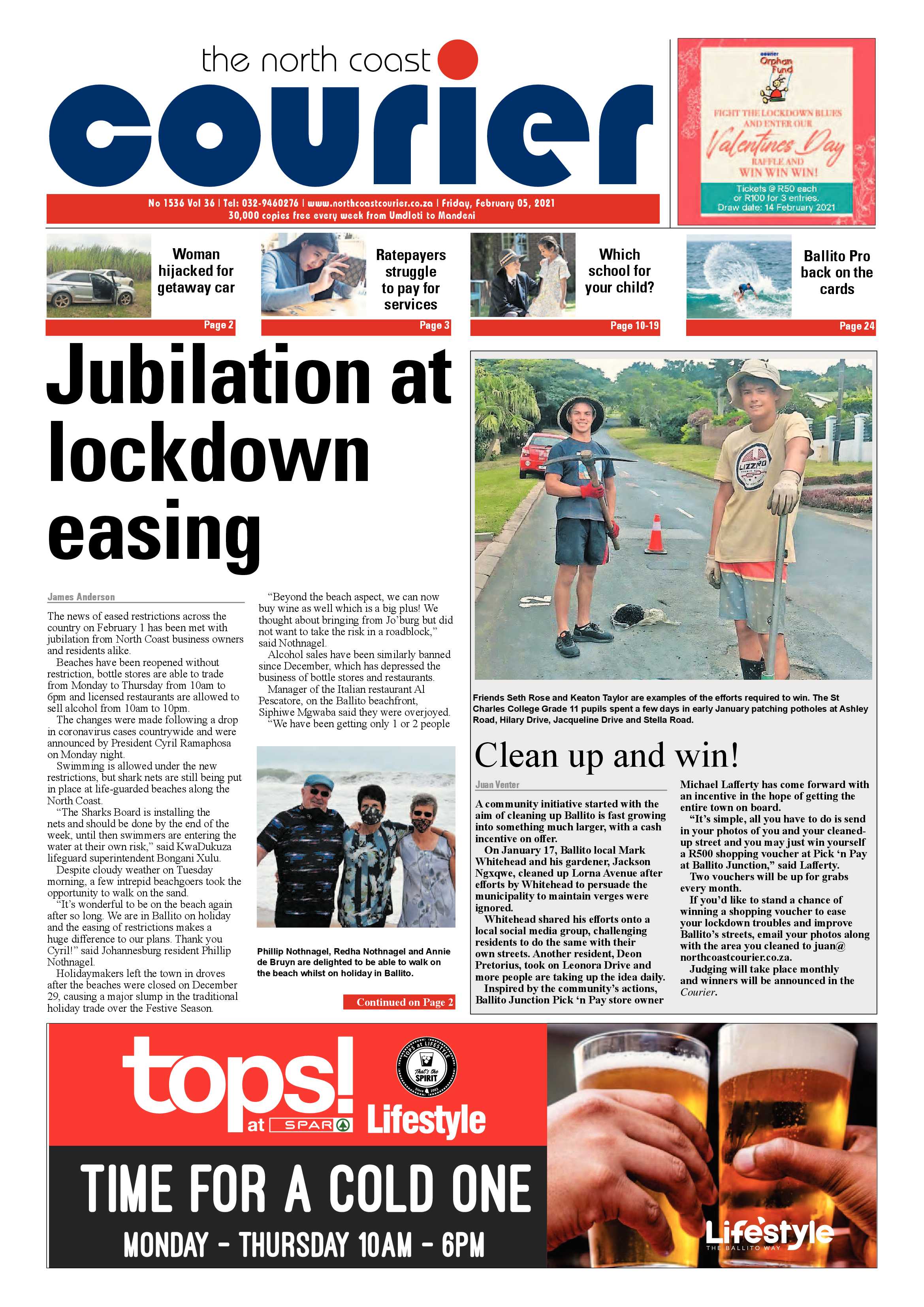 North Coast Courier 05 February 2021 page 1