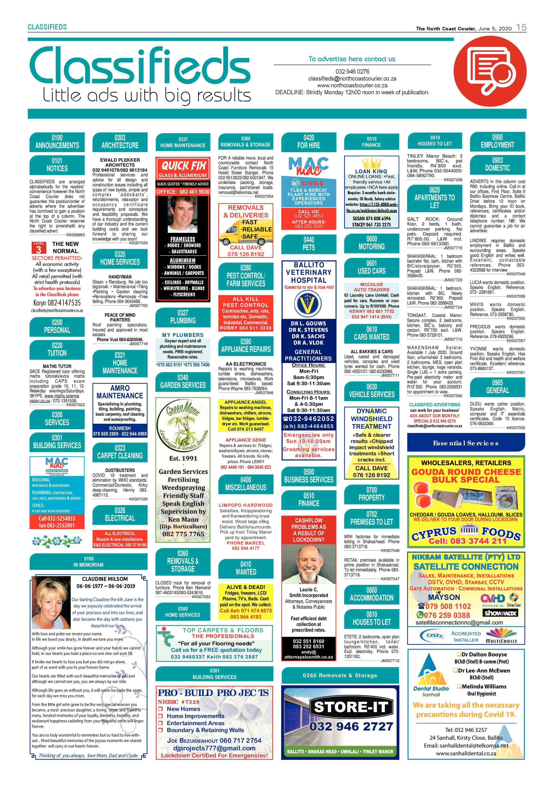 North Coast Courier 05 June 2020 page 15