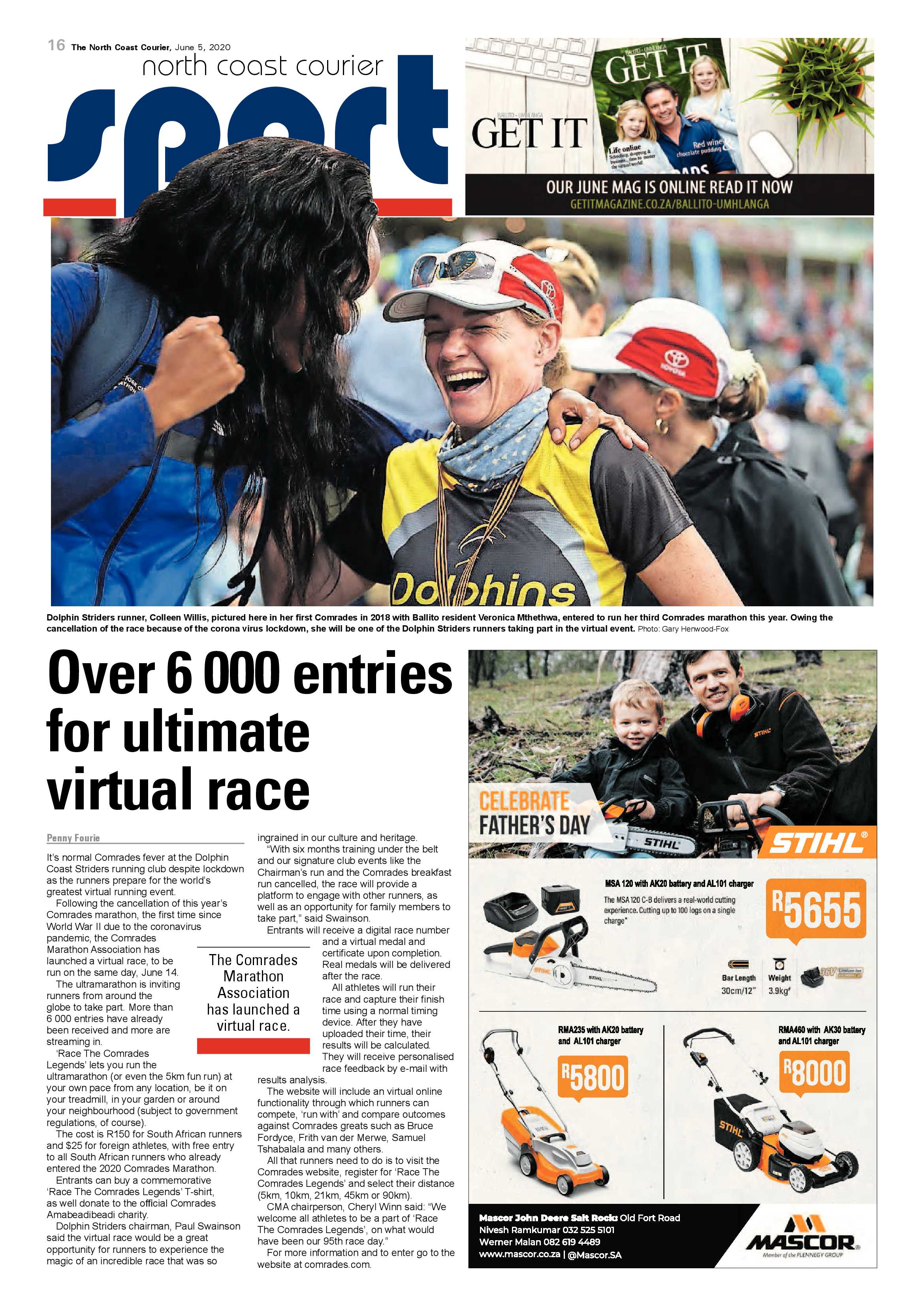 North Coast Courier 05 June 2020 page 16