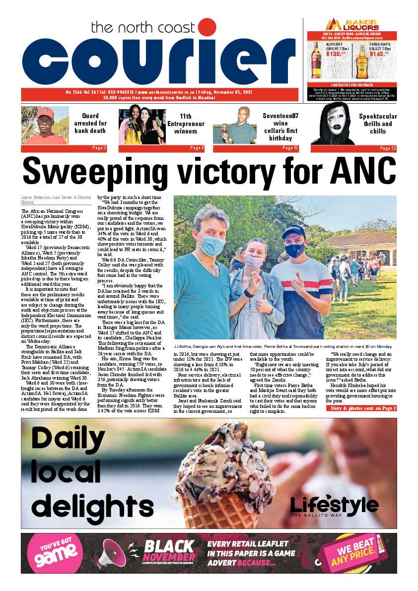 North Coast Courier 05 November 2021 page 1