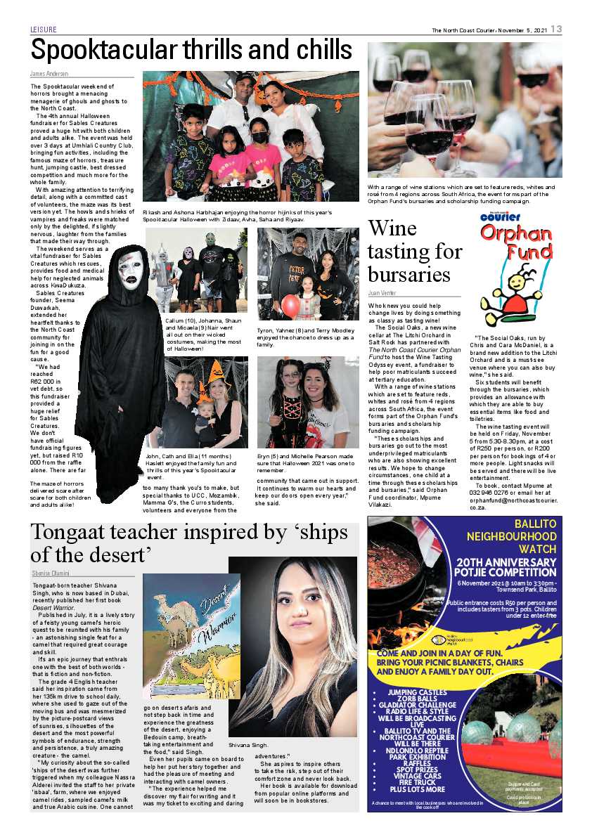 North Coast Courier 05 November 2021 page 13
