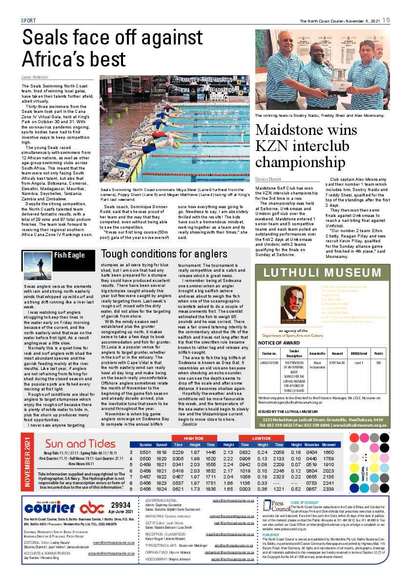 North Coast Courier 05 November 2021 page 15