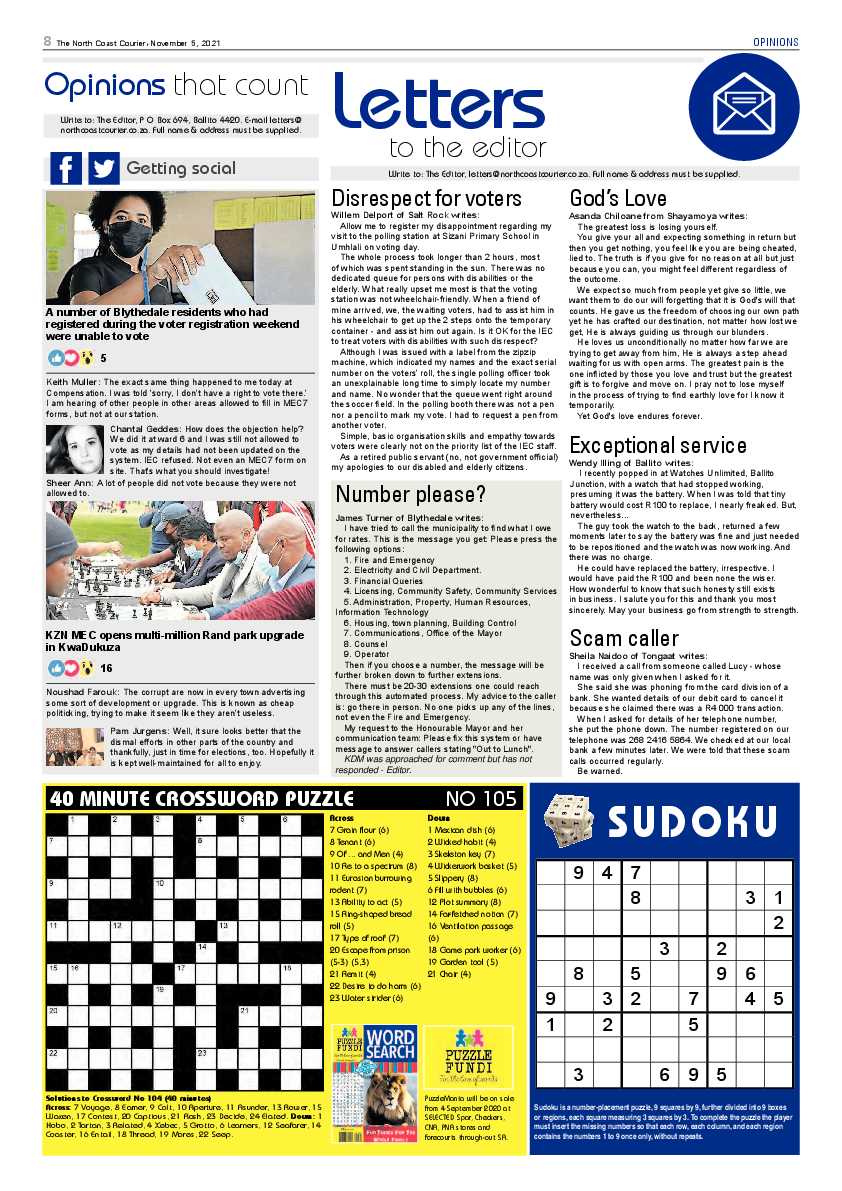 North Coast Courier 05 November 2021 page 8