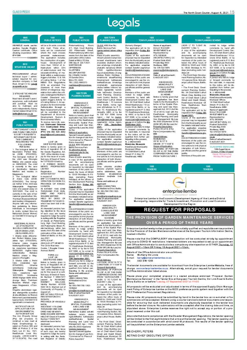 North Coast Courier 06 August 2021 page 15