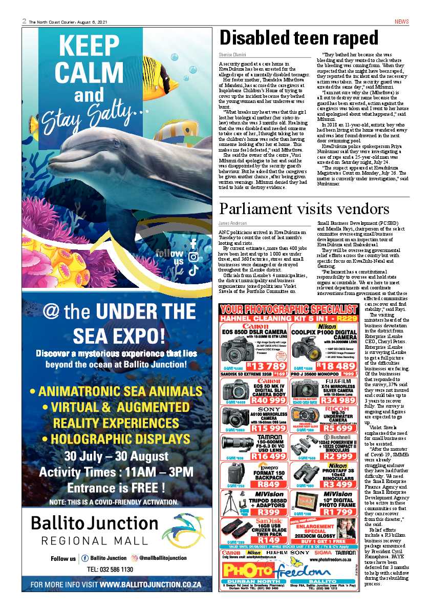 North Coast Courier 06 August 2021 page 2