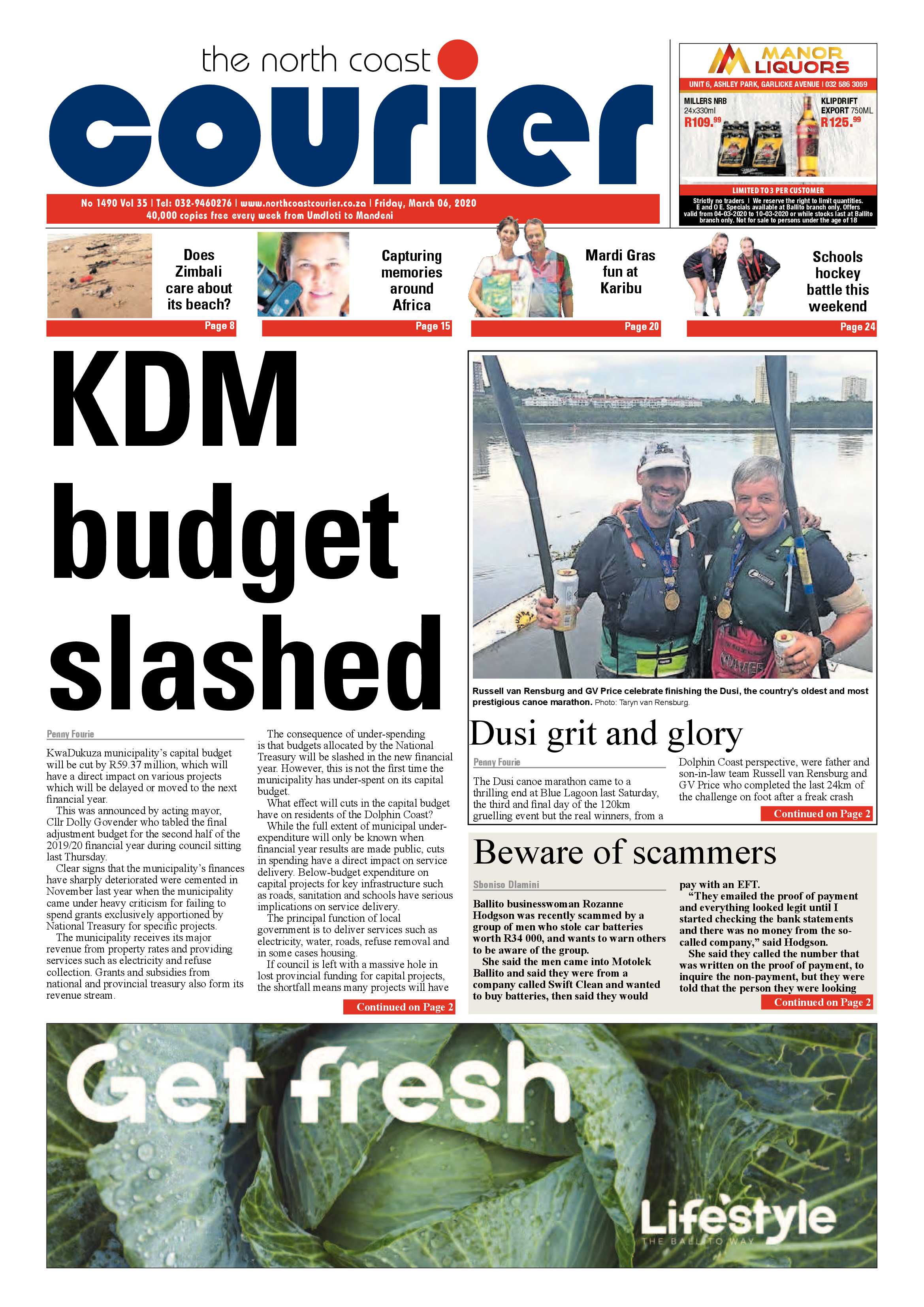 North Coast Courier 06 March 2020 page 1