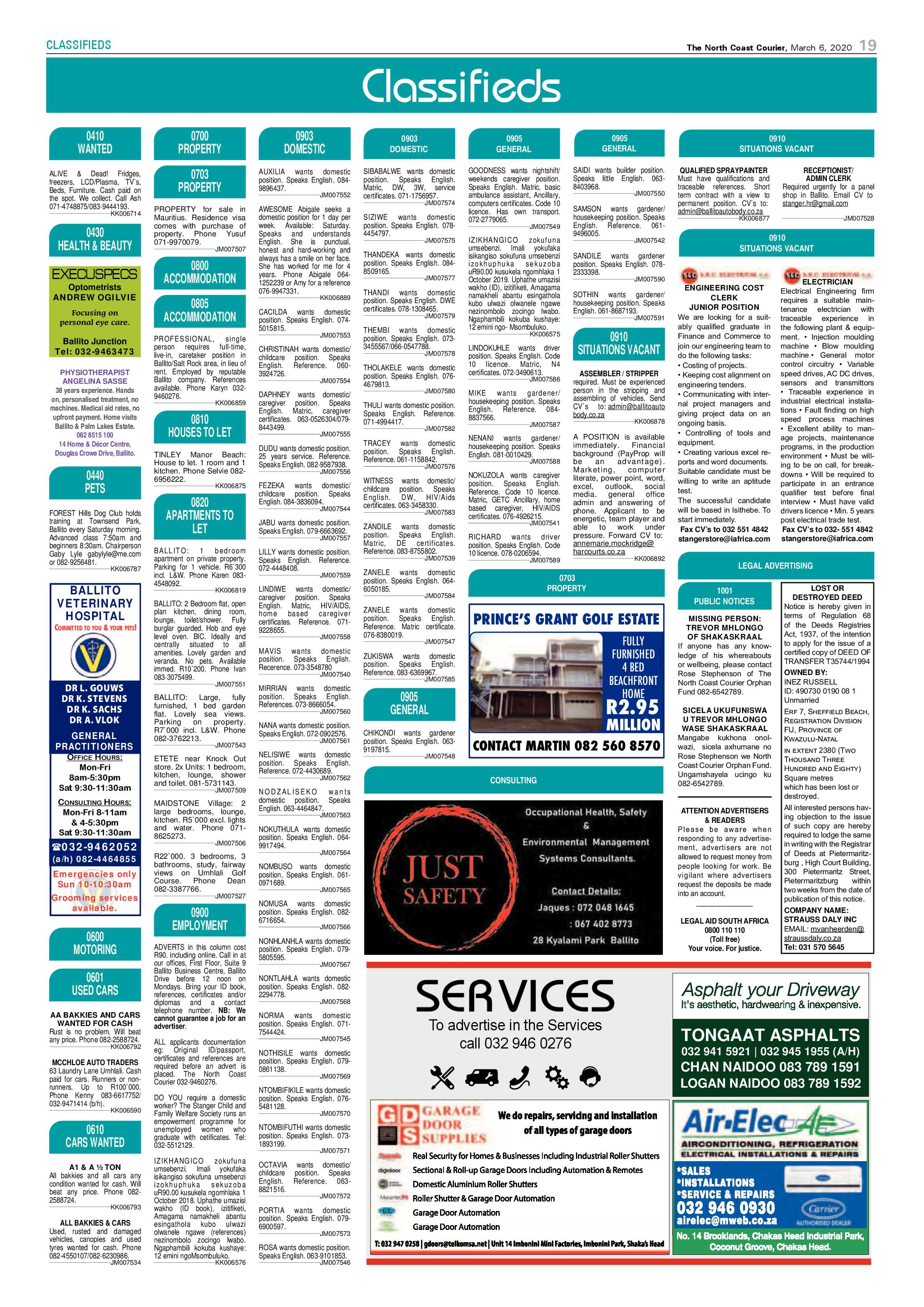 North Coast Courier 06 March 2020 page 19