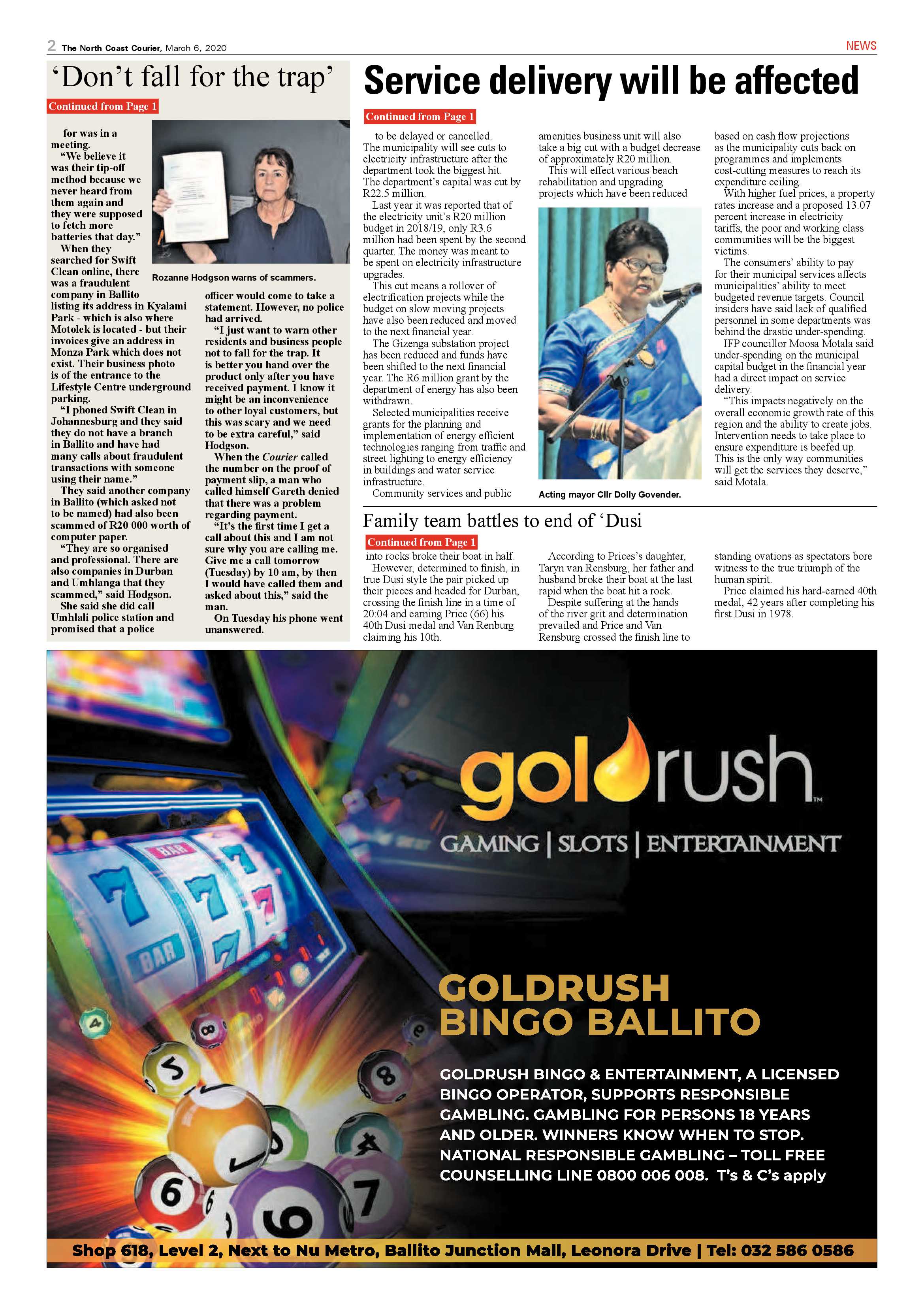 North Coast Courier 06 March 2020 page 2
