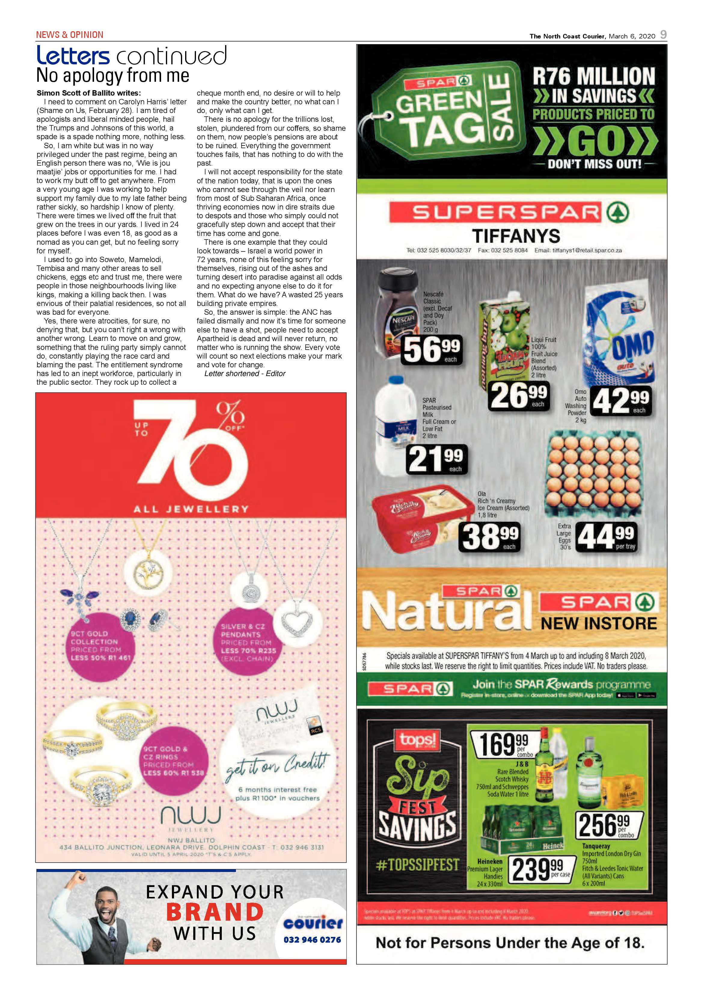 North Coast Courier 06 March 2020 page 9