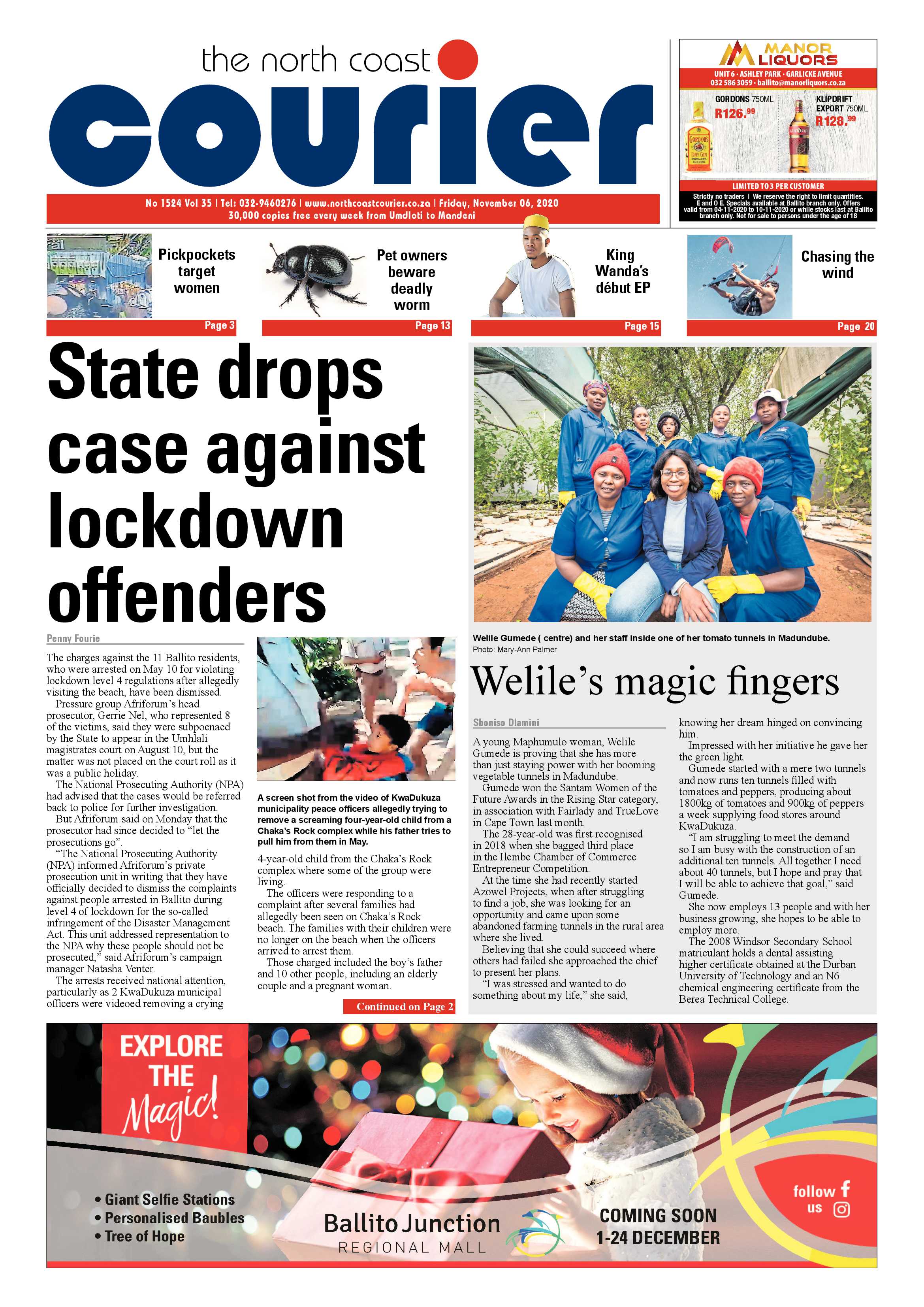 North Coast Courier 06 November 2020 page 1