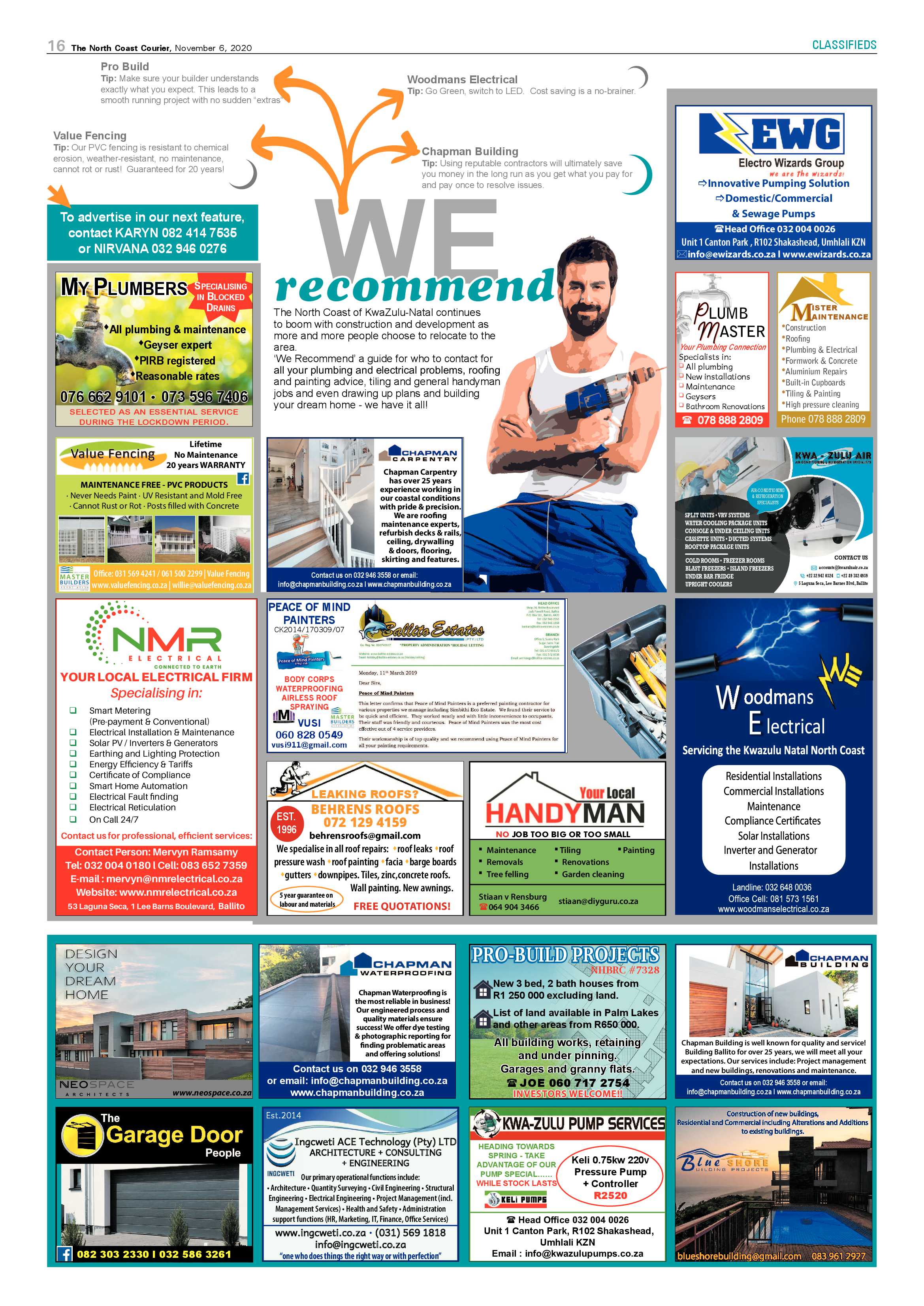North Coast Courier 06 November 2020 page 16