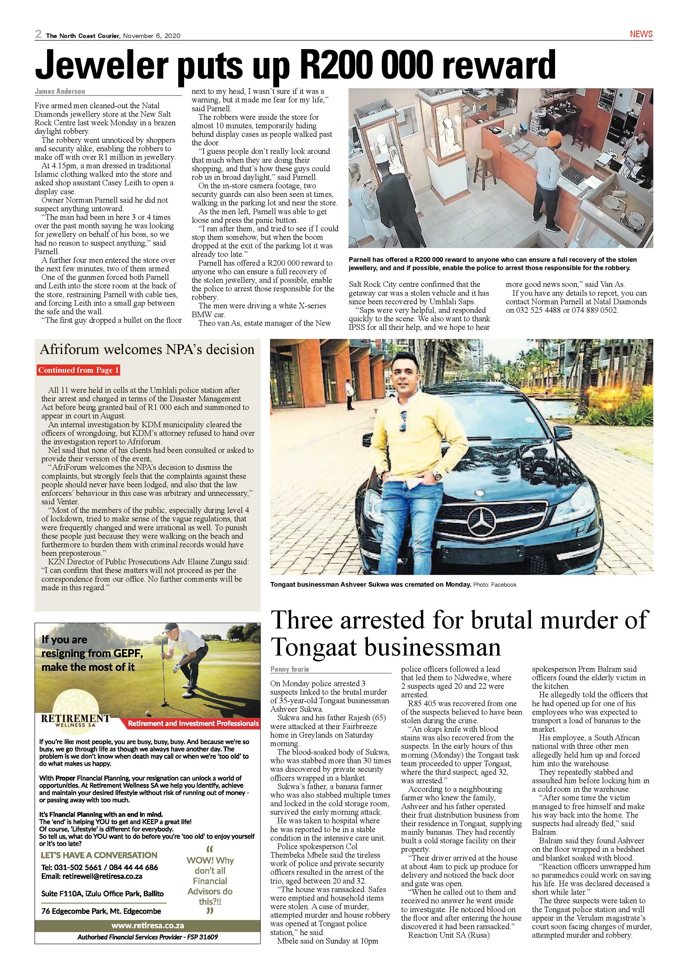 North Coast Courier 06 November 2020 page 2