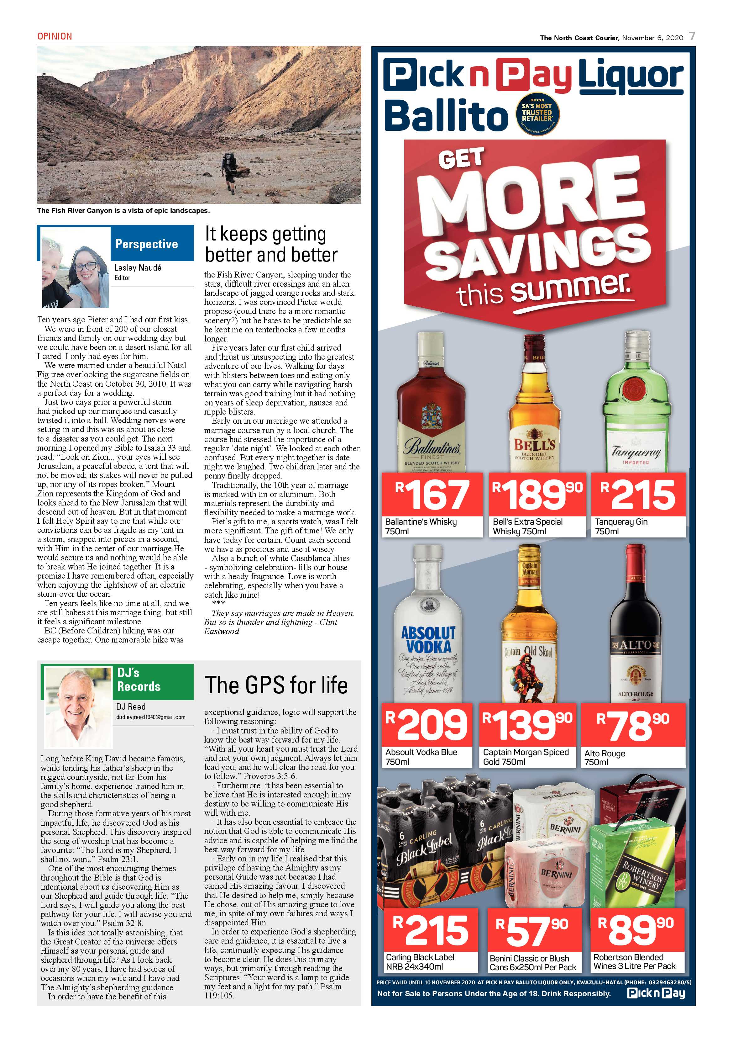 North Coast Courier 06 November 2020 page 7