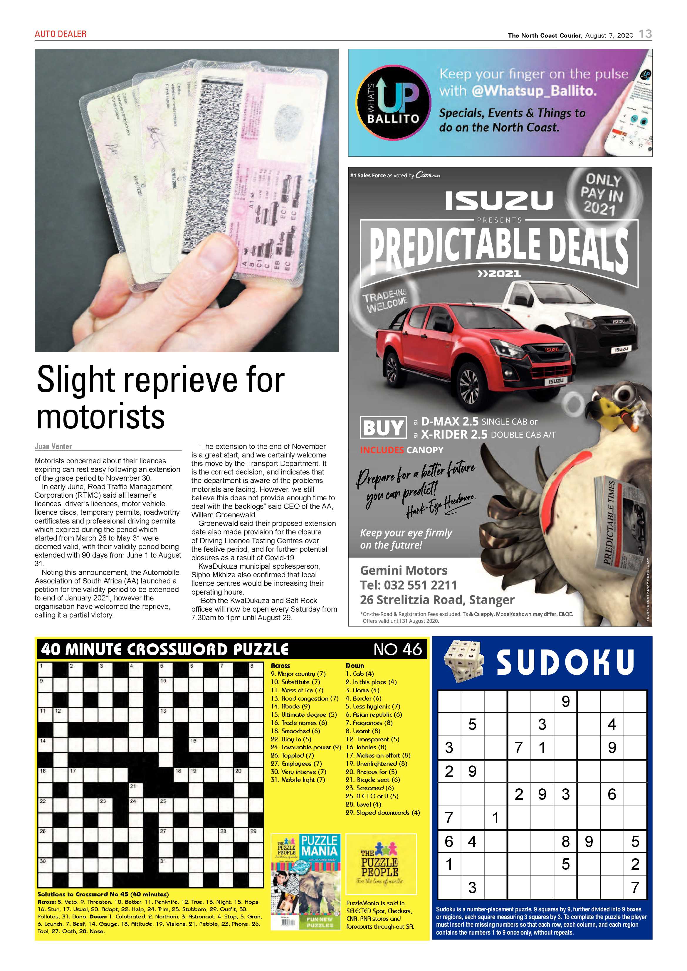 North Coast Courier 07 August 2020 page 13