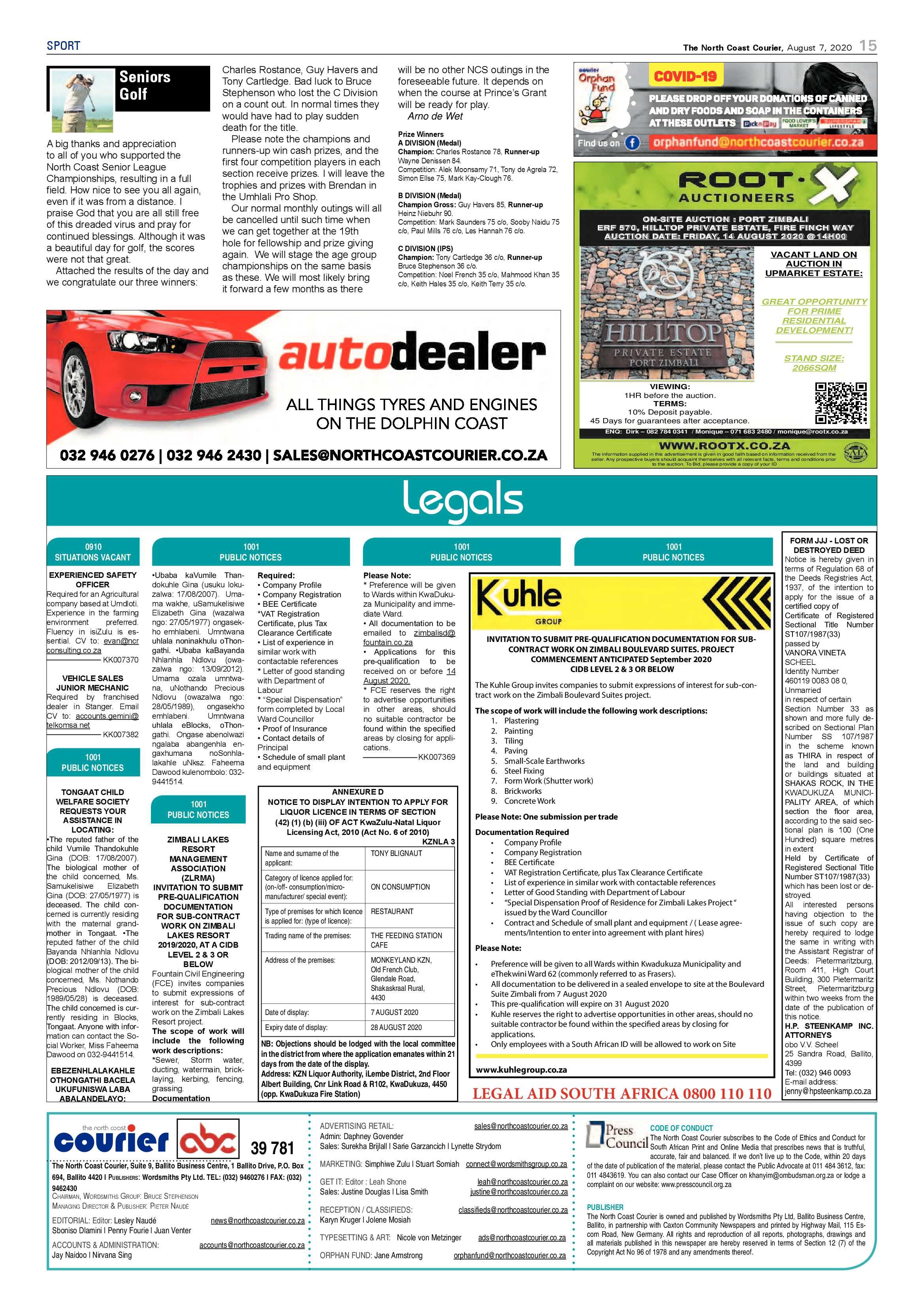 North Coast Courier 07 August 2020 page 15