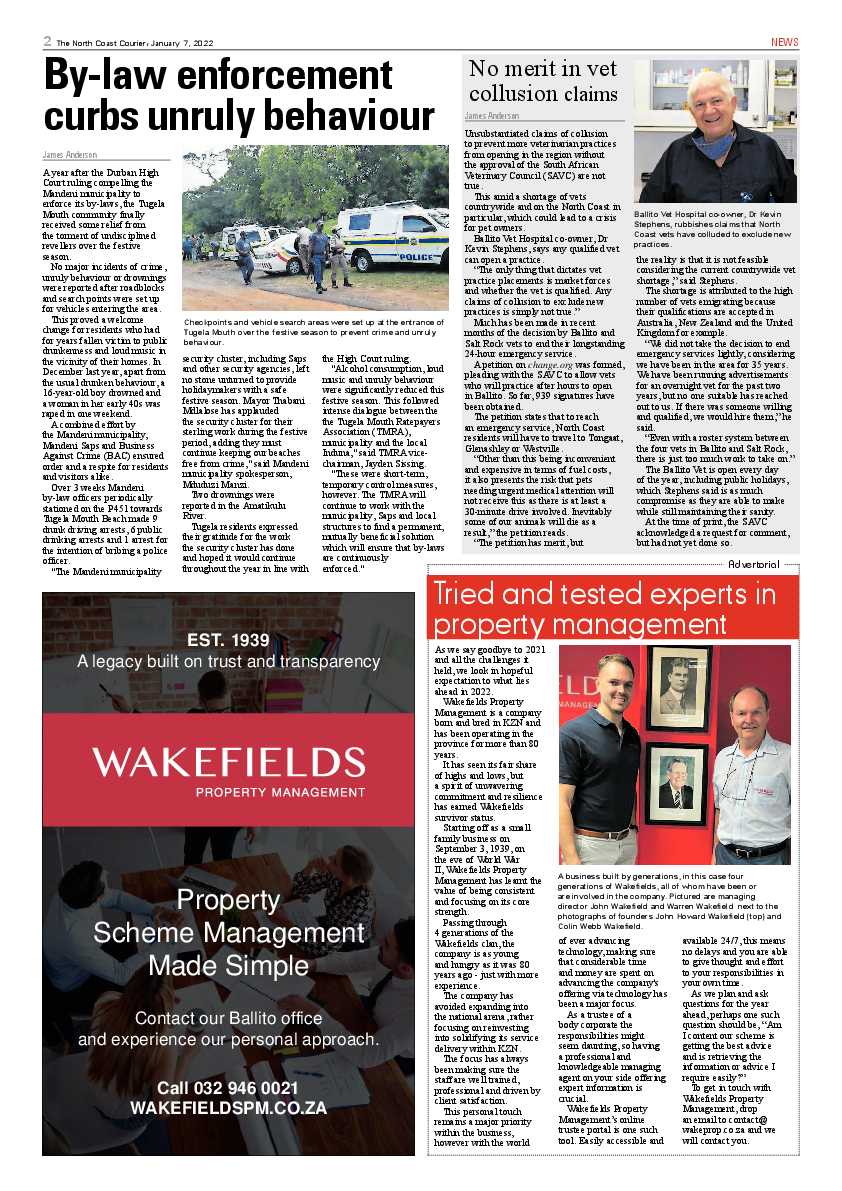 North Coast Courier 07 January 2022 page 2