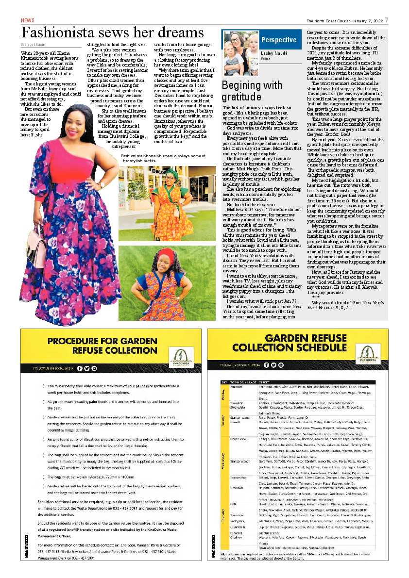 North Coast Courier 07 January 2022 page 7