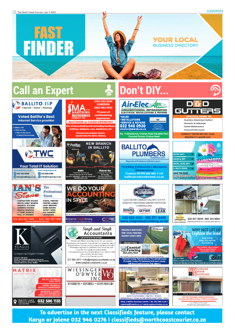 North Coast Courier 07 July 2023 page 16
