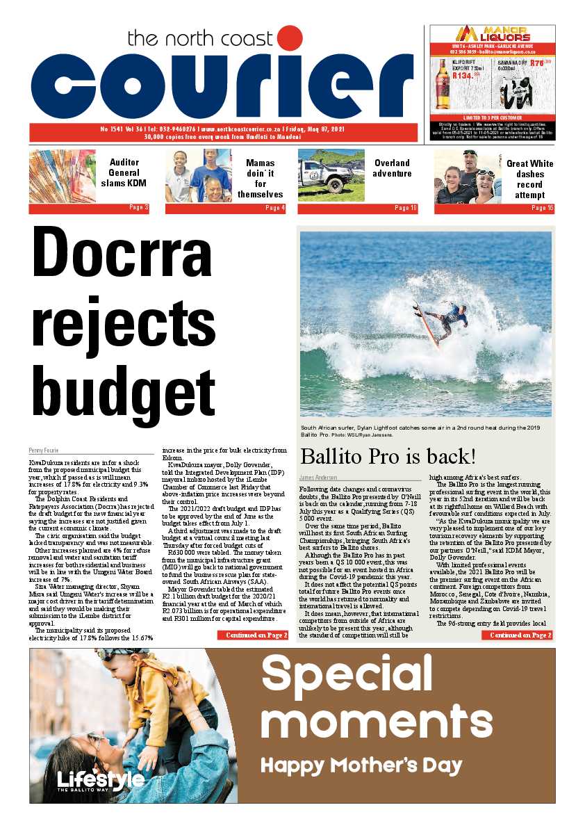 North Coast Courier 07 May 2021 page 1