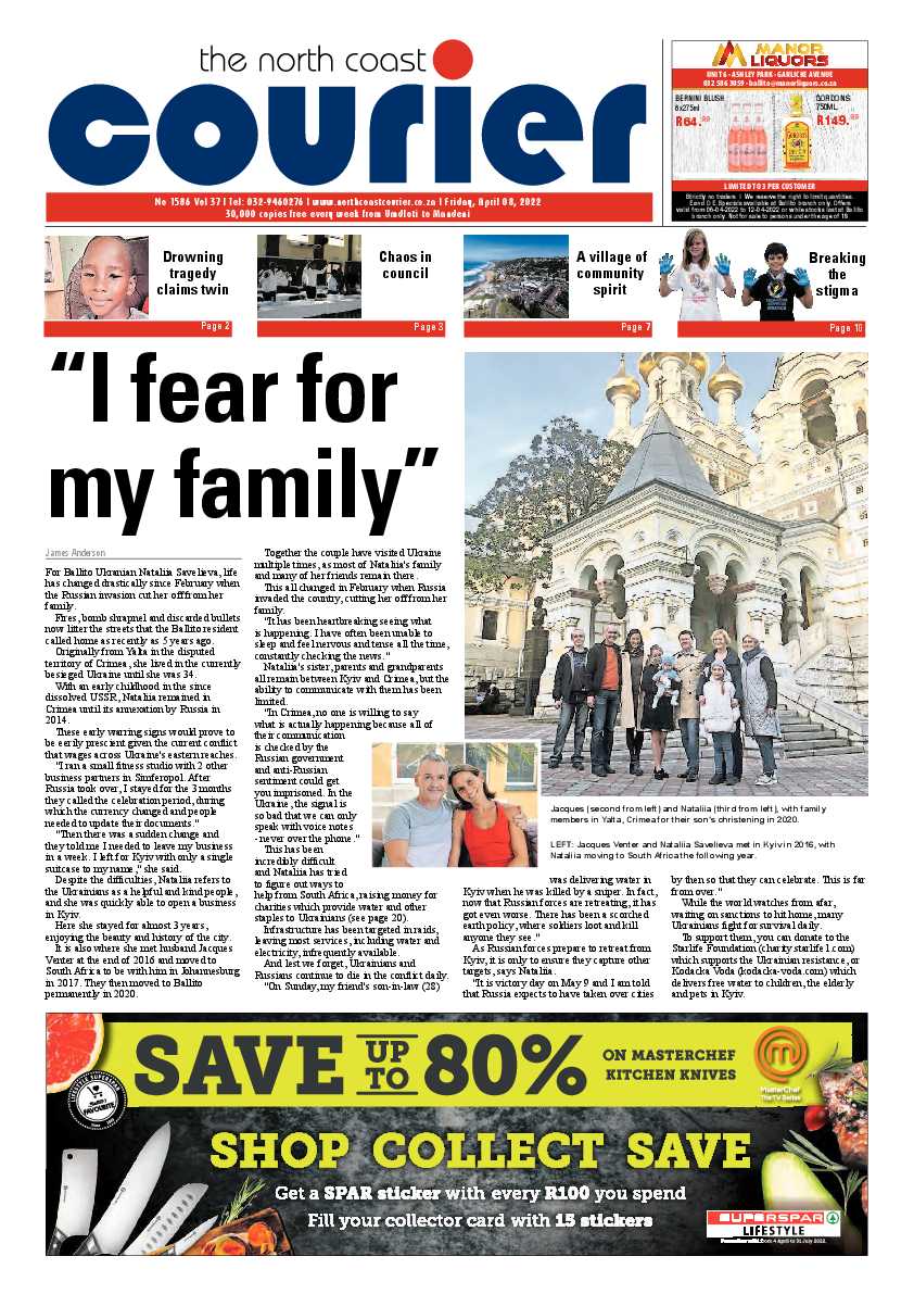 North Coast Courier 08 April 2022 page 1