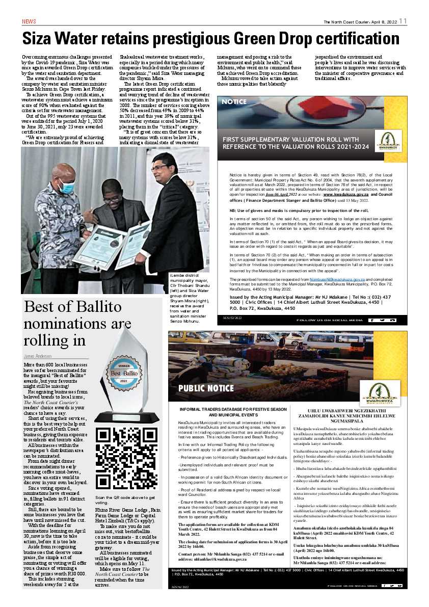 North Coast Courier 08 April 2022 page 11