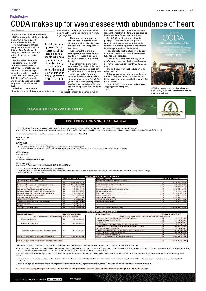 North Coast Courier 08 April 2022 page 15