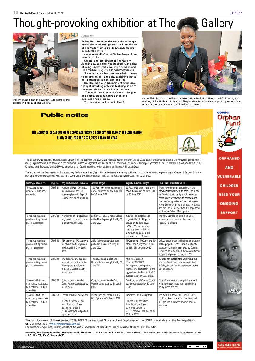 North Coast Courier 08 April 2022 page 16