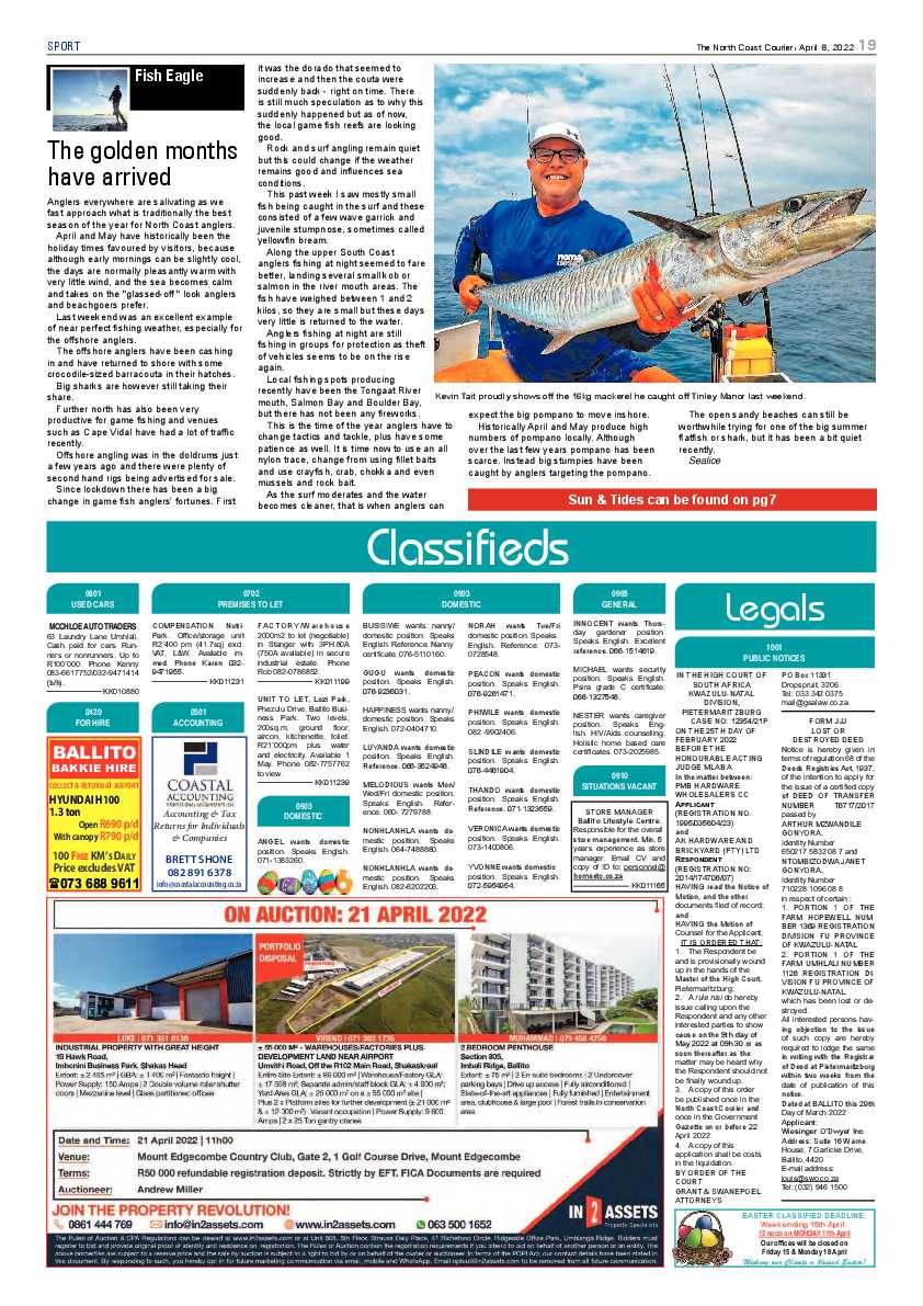 North Coast Courier 08 April 2022 page 19