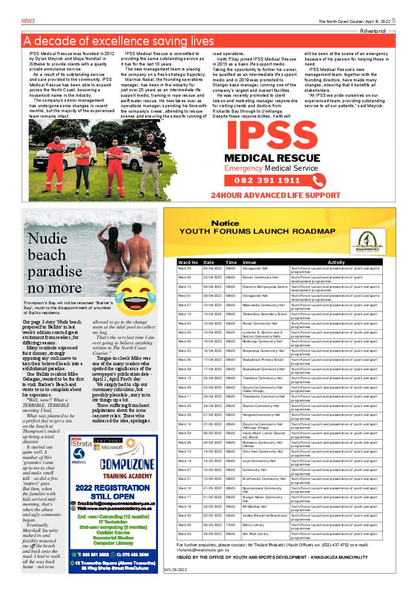 North Coast Courier 08 April 2022 page 5