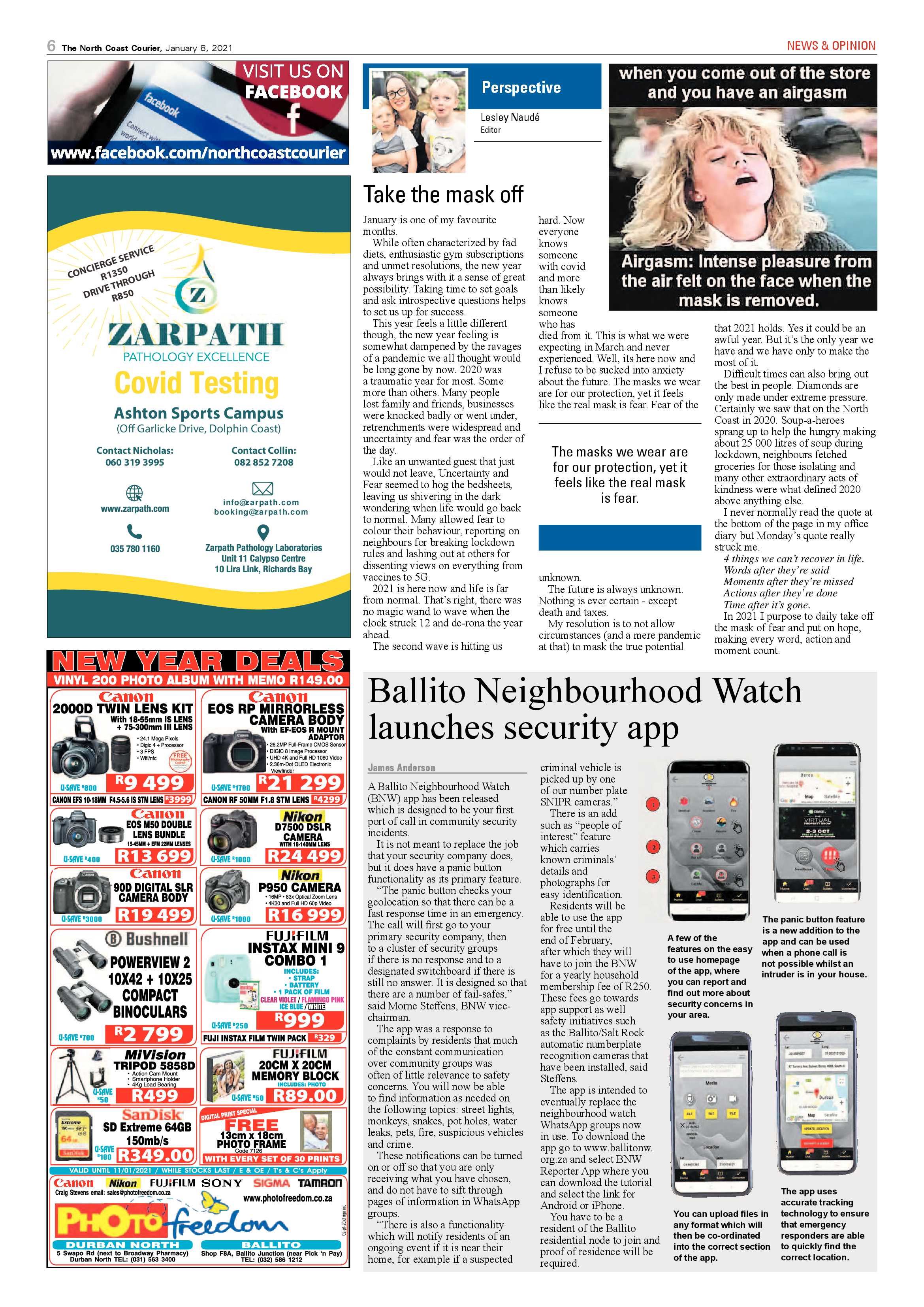 North Coast Courier 08 January 2021 page 6