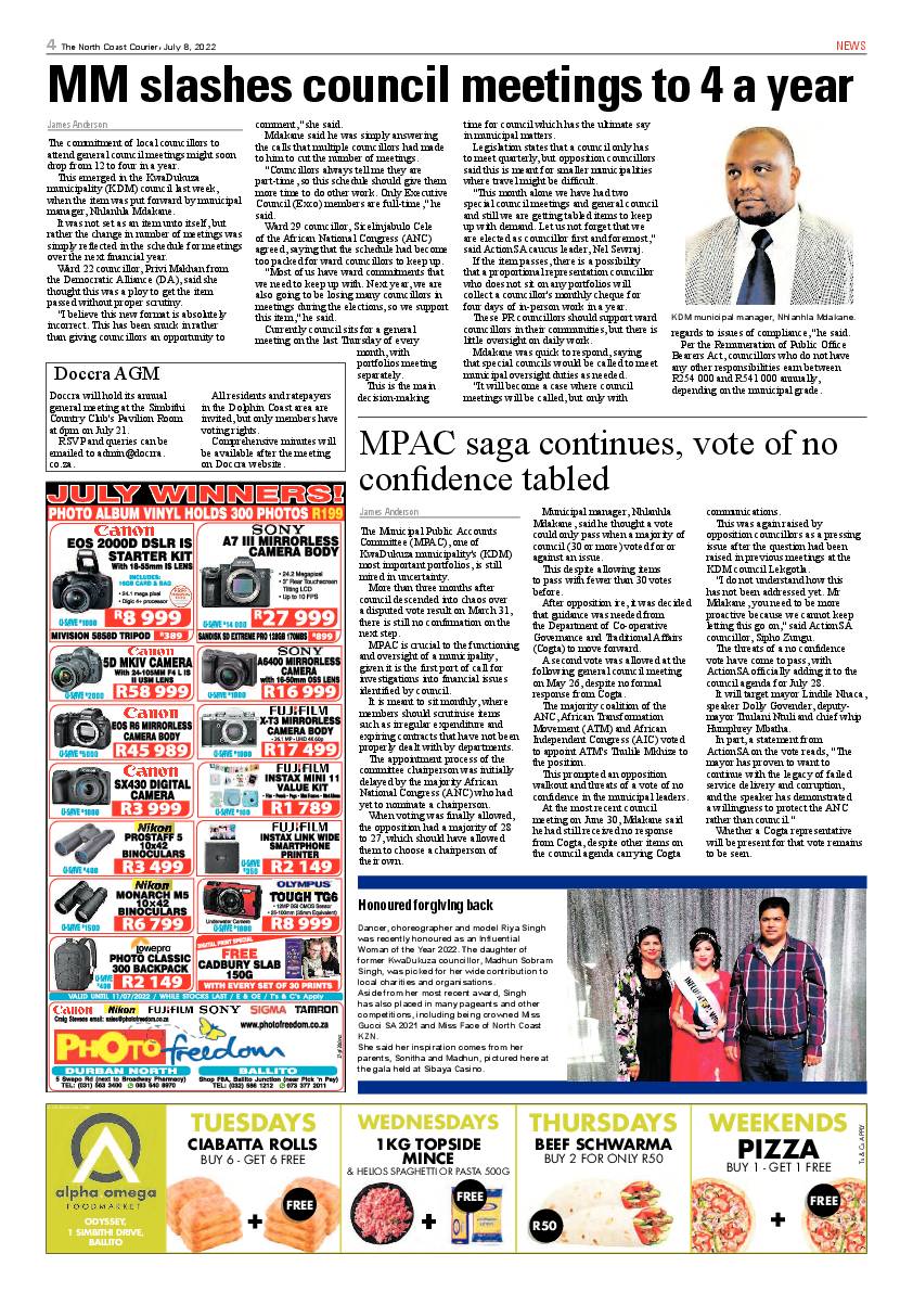 North Coast Courier 08 July 2022 page 4
