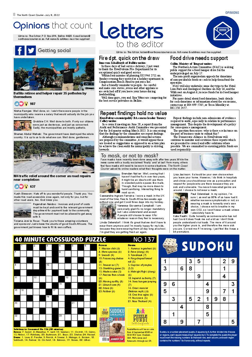 North Coast Courier 08 July 2022 page 8